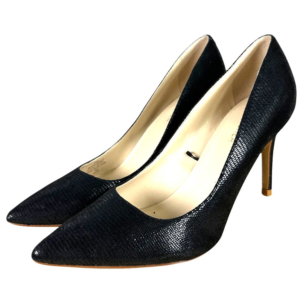 Marc Fisher Darren 2 Pointed Heels Snake Print Faux Leather Stiletto Pumps 7.5